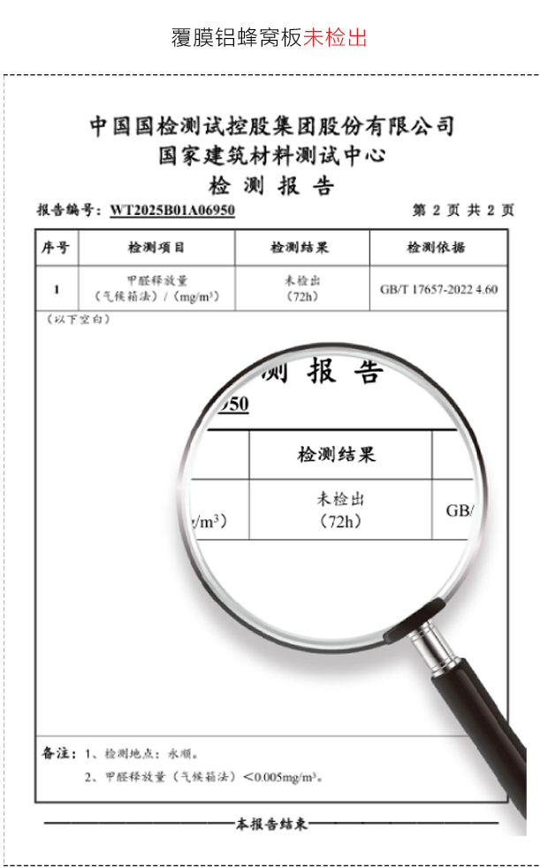 琅庭全铝蜂窝板检测报告二